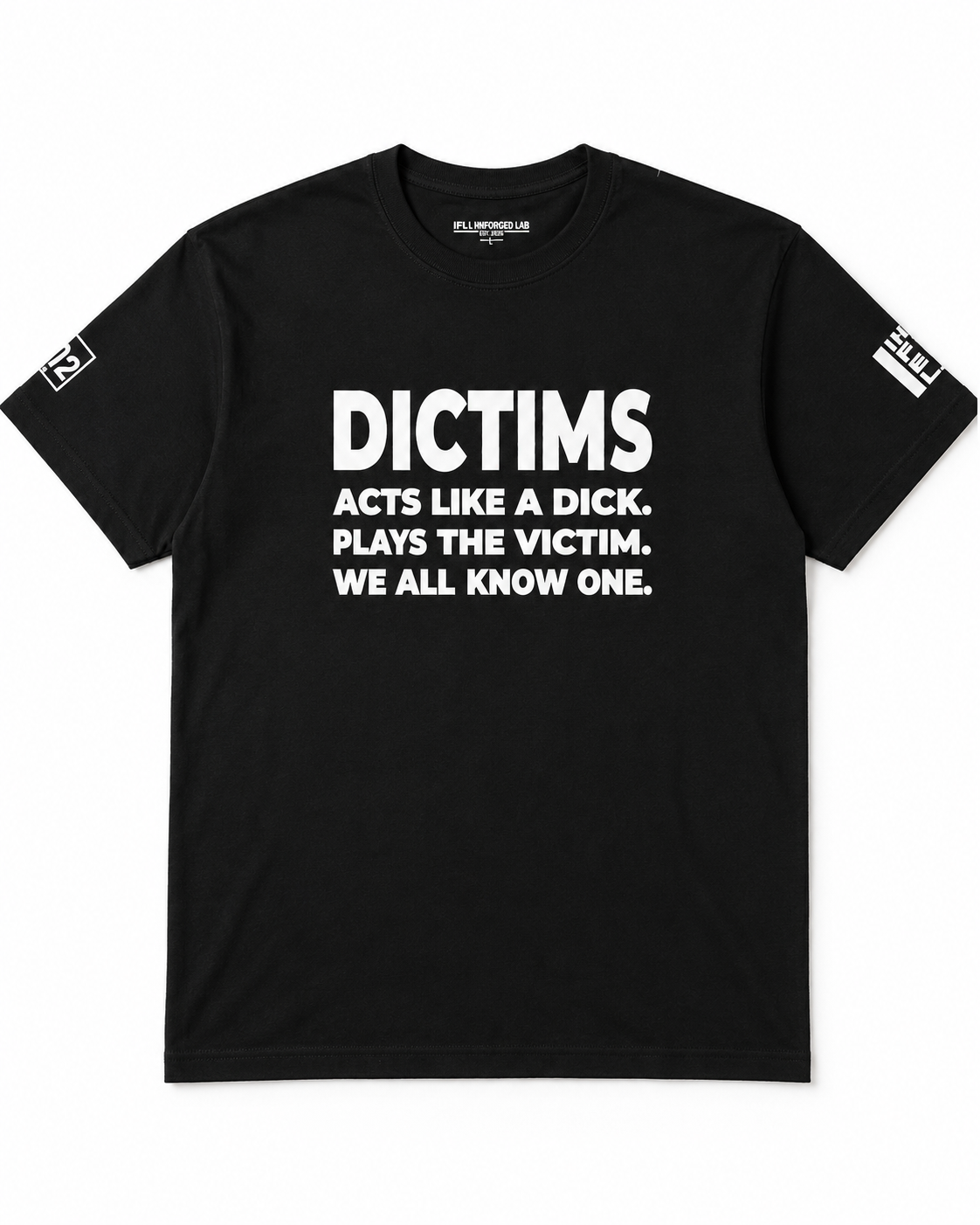 DICTIMS Warning Tee (White)