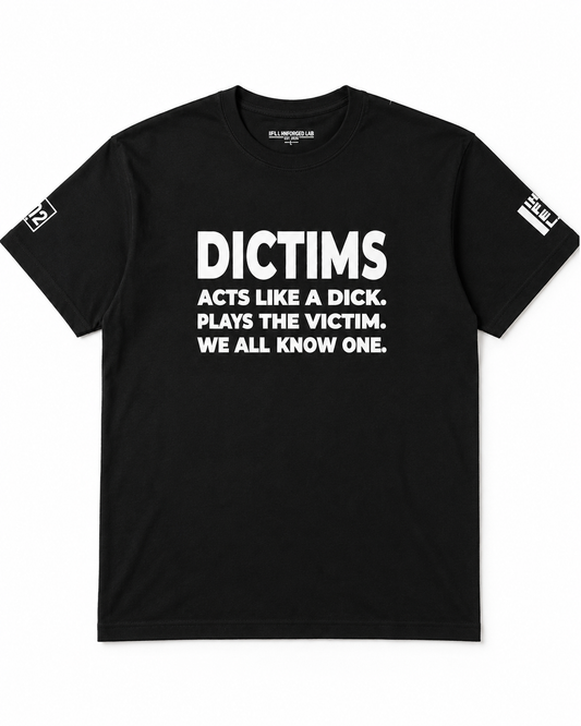 DICTIMS Warning Tee (White)