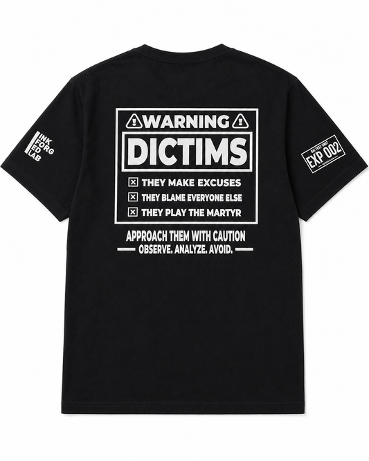 DICTIMS Warning Tee (White)
