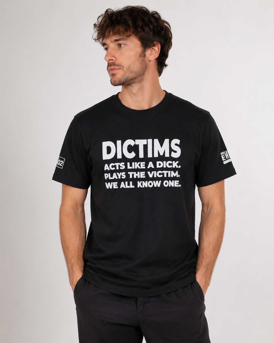 DICTIMS Warning Tee (White)