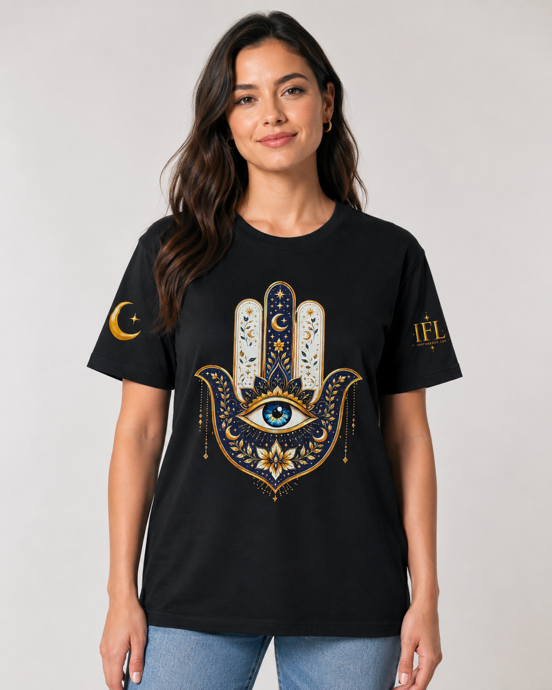 Celestial Hamsa Protection Tee