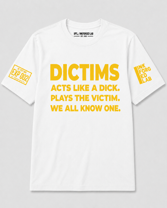 DICTIMS Warning Tee (Yellow)