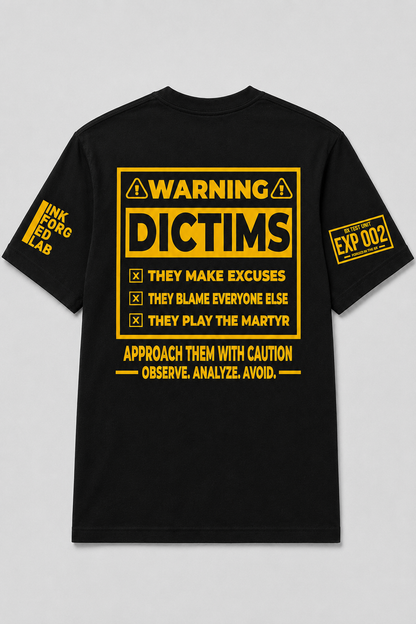 DICTIMS Warning Tee (Yellow)