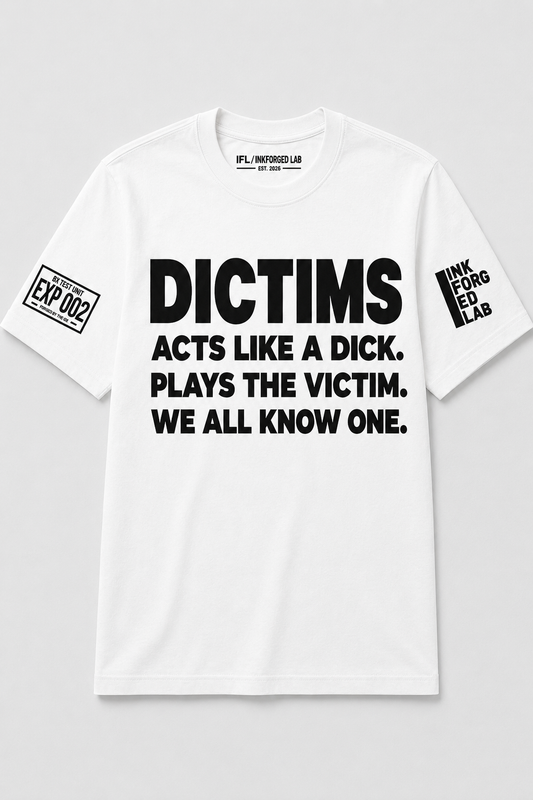 DICTIMS Warning Tee (Black)