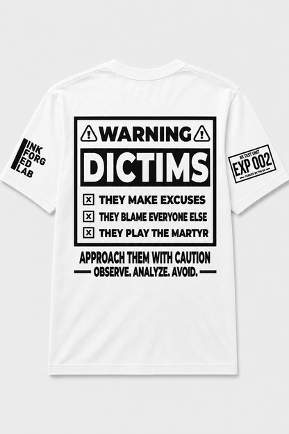 DICTIMS Warning Tee (Black)