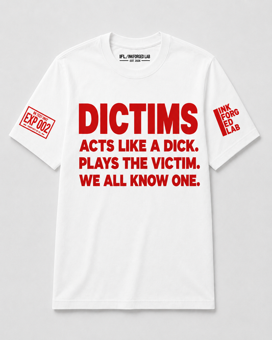 DICTIMS Warning Tee (Red)