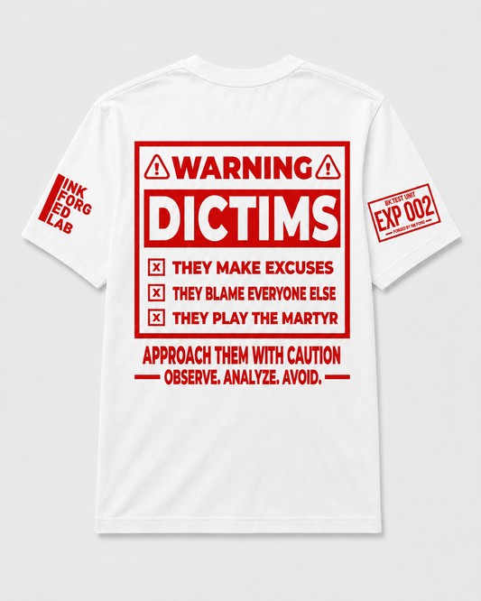 DICTIMS Warning Tee (Red)