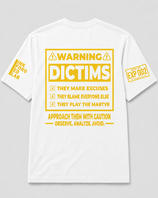DICTIMS Warning Tee (Yellow)